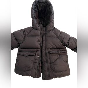Zara Kids Dark Brown Puffer Jacket